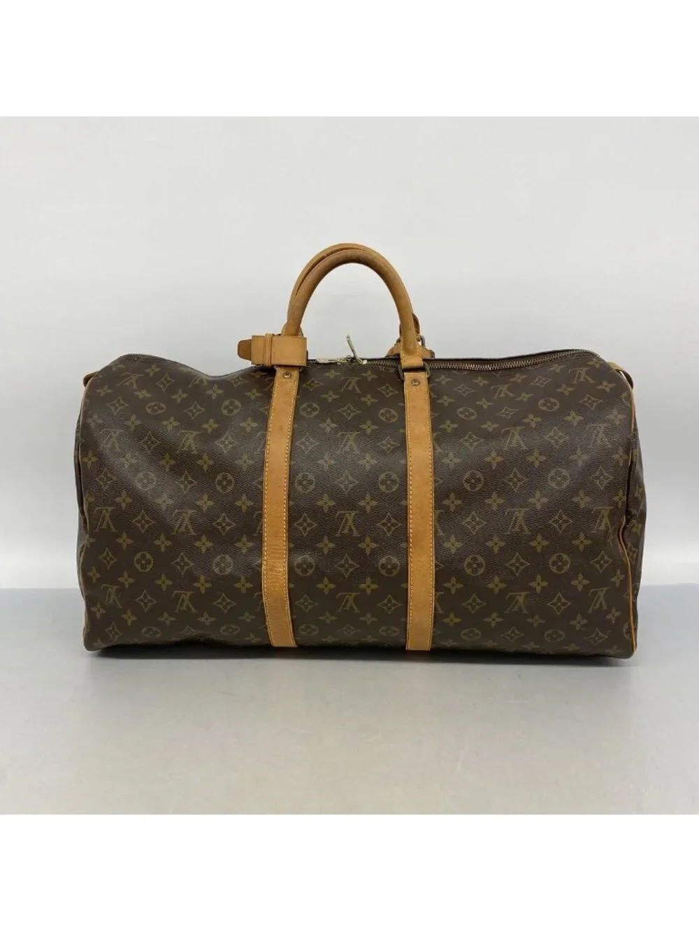 Louis Vuitton Boston Bag Monogram Keepall 55 Brown